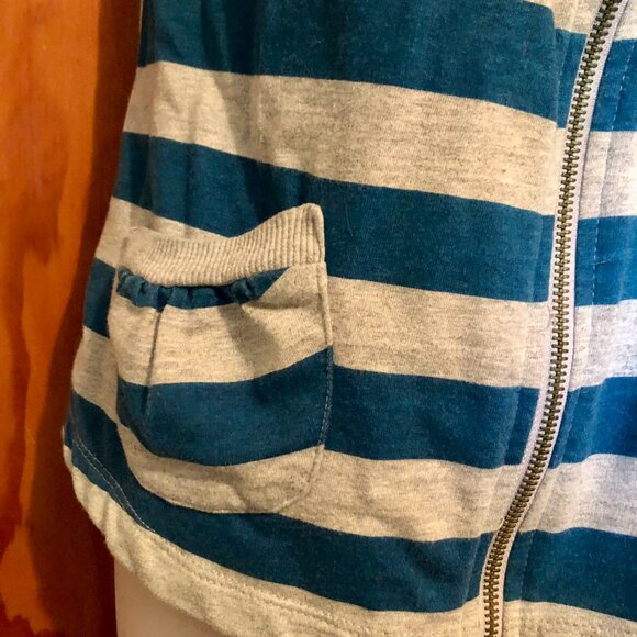 Vintage Y2K Love on a Hanger Striped zip up hoodie with two pockets, Size S - Picture 4 of 7
